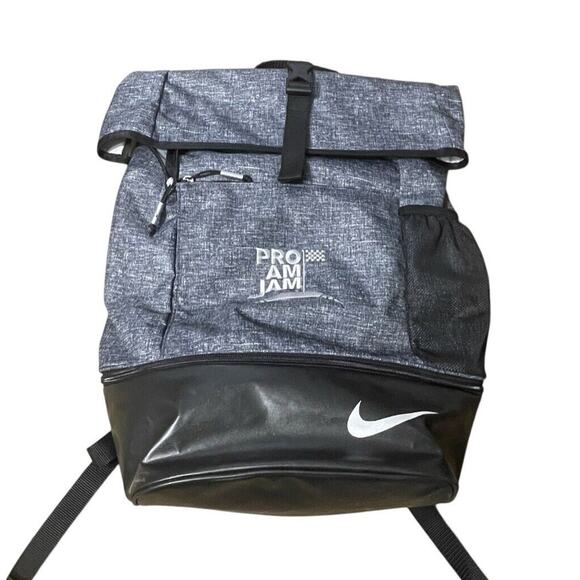 NWOT Nike Elite Sport III Golf Backpack Pro Am Jam Bag Black Heather Roll Top XL - Picture 1 of 8
